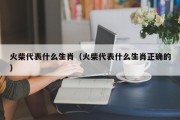 火柴代表什么生肖（火柴代表什么生肖正确的）