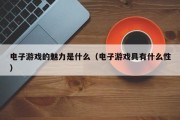 电子游戏的魅力是什么（电子游戏具有什么性）